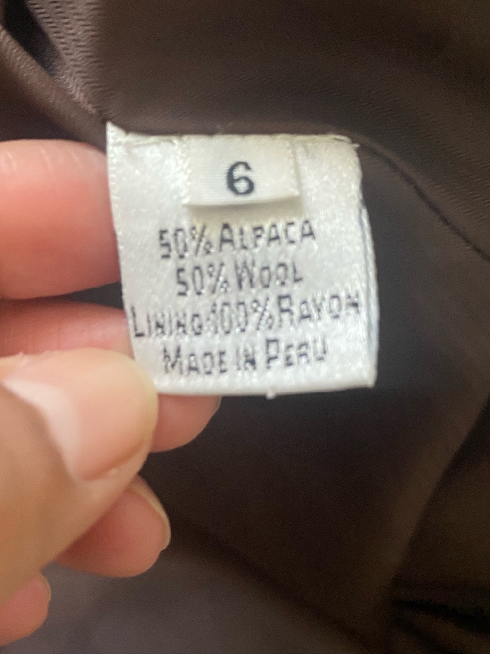 PERUVIAN CONNECTION | Alpaca Wool Coat Size 6 - Picture 6 of 14
